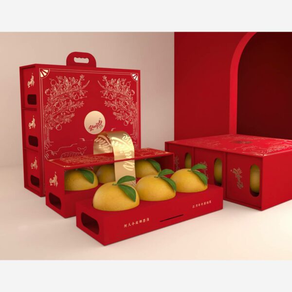 Fruit box packaging, fruit packaging